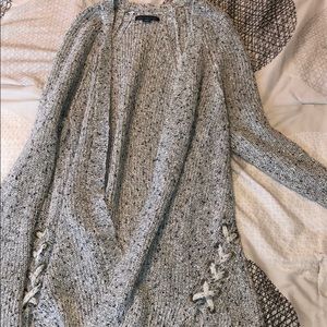 gray american eagle cardigan